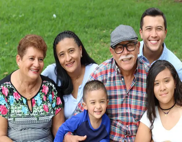 A group of people posing for the camera.